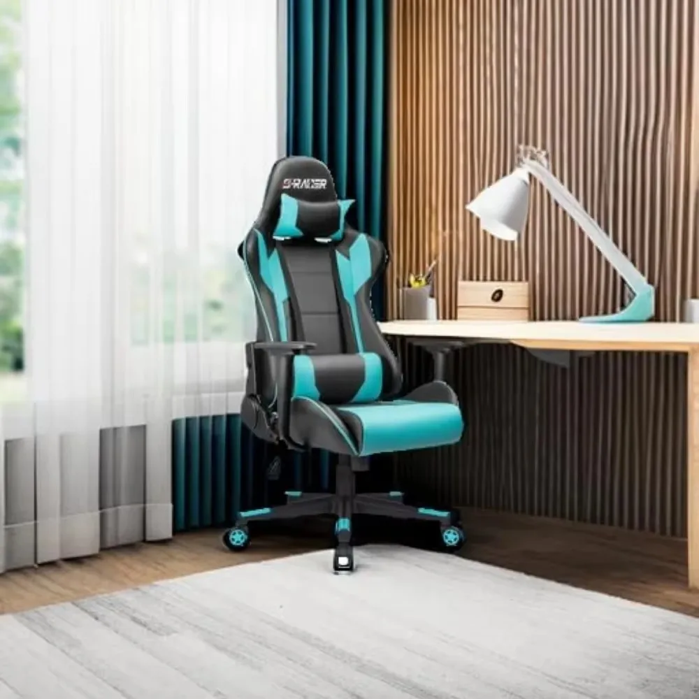Office Chair High Back Computer Chair Leather Desk Chair Racing Executive Ergonomic Adjustable Swivel