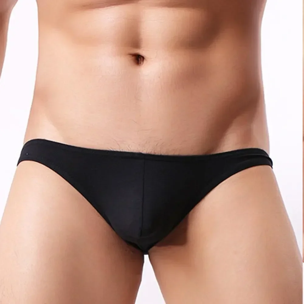 1pc Men\'s Modal Bikini Briefs Shorts Low-Waist Bulge Pouch Panties Underpants Sexy Lingerie Underwear Male Brief