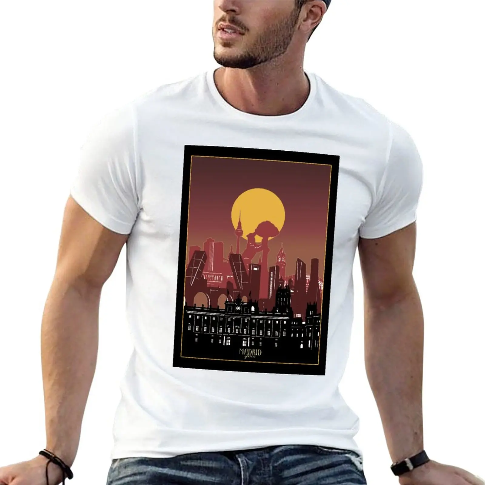 

New madrid skyline T-Shirt plain t-shirt kawaii clothes mens vintage t shirts