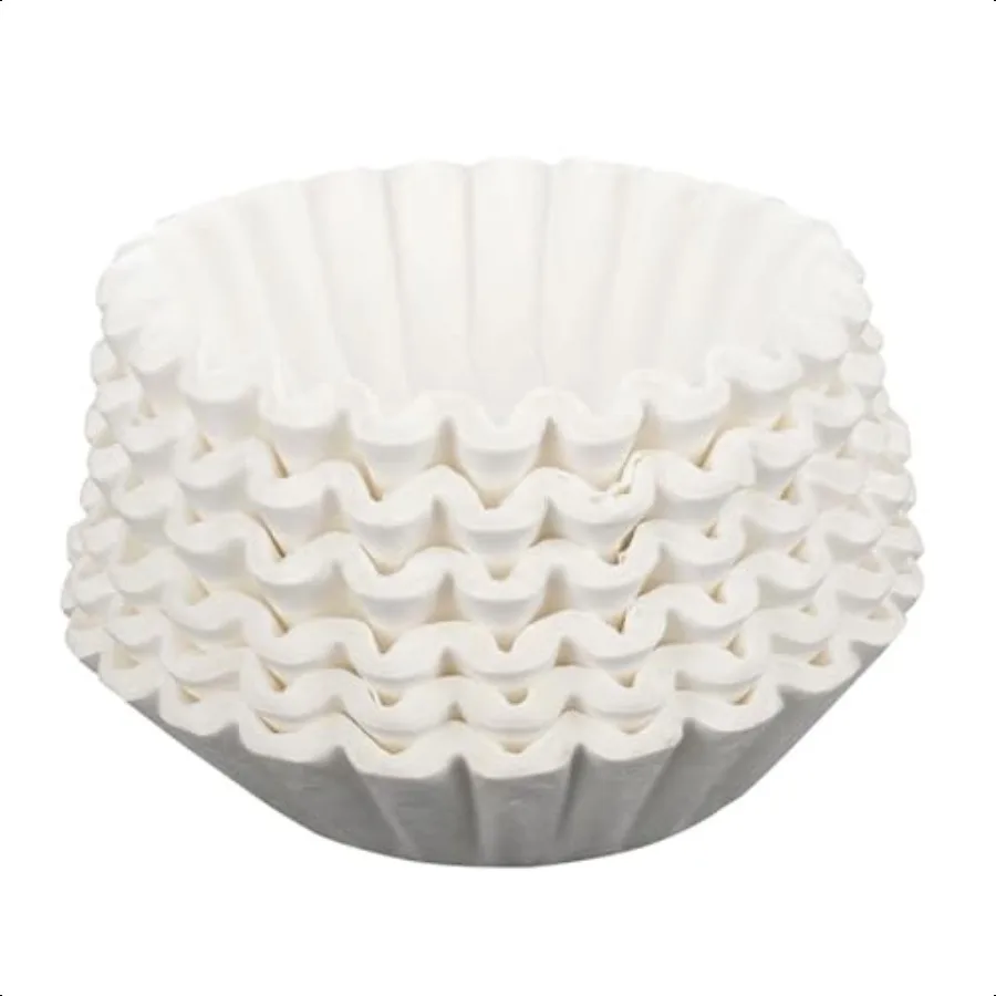 

300pcs 12Cup Commercial Coffee Filters 4 Inch base 2 Inch Walls 9 Inch Laying Flat Large Coffee Filters Premium Paper with 12Cu