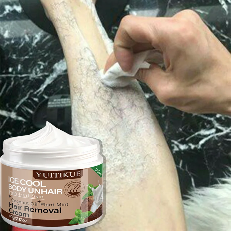 Yuitikue Ice Cool Hair Removal Cream, 60g Gentle Non-Hurt Body
