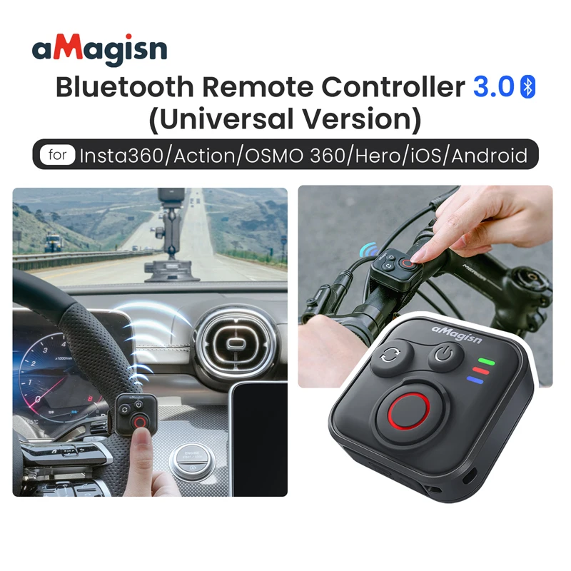 For GoPro Hero/Insta360/DJI Osmo Action Nano Camera Smartphone Universal Bluetooth Remote Controller Watch Wristband Accessories