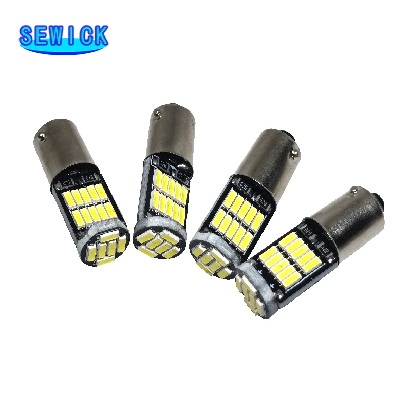 100Pcs Ba9s 4014 26 SMD LED H6W T4W LED For Car Rear Interior Light Auto License Plate Light Reading Lamp DC12V