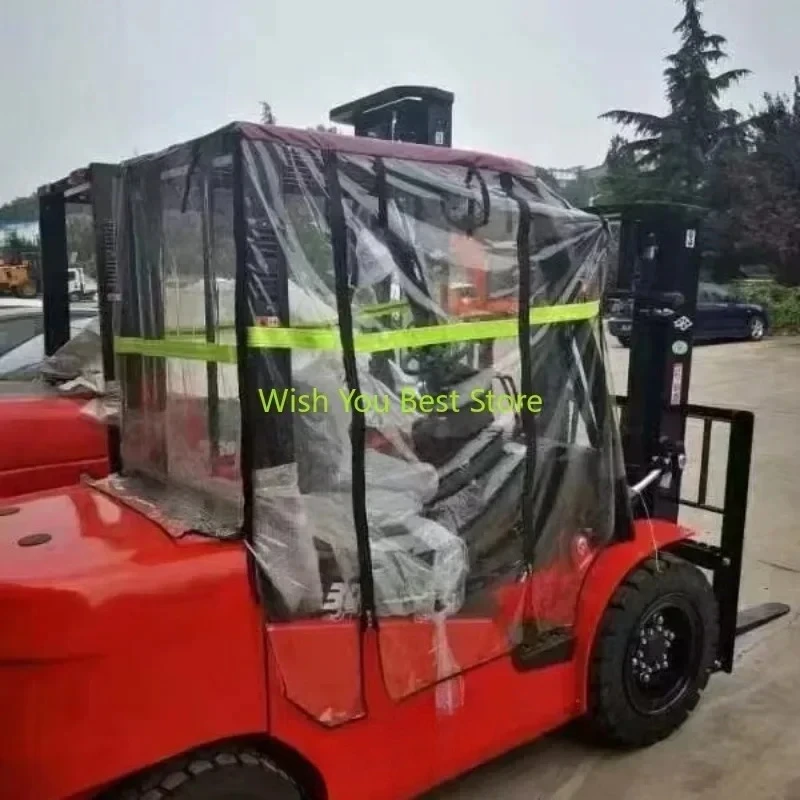 Forklift Rain Shelter Windproof Roof Cover Suitable for Insulation Warm Cold Proof Wind Curtain