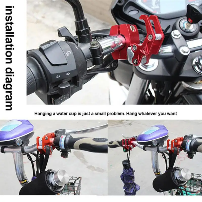 

Motorcycle Handlebar Storage Hook Scooter Luggage Bag Hanger Helmet Claw Hook Storage Bag Holder Aluminum Alloy Easy to Install