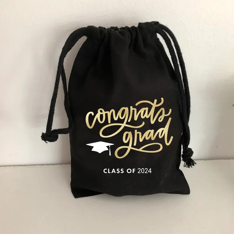 5pcs Congrats Grad Class of 2024 black gift Bag preschool kindergarten  High School Graduate party Masters Graduation decoration