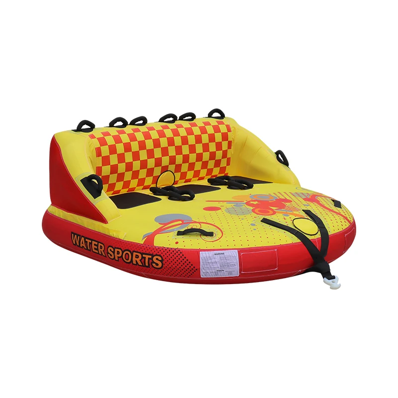 

Heavy-Duty Watersports Inflatable Towable Booster Tubes -3 Person Towable Water Tube with Back Rest for Boat to Pull