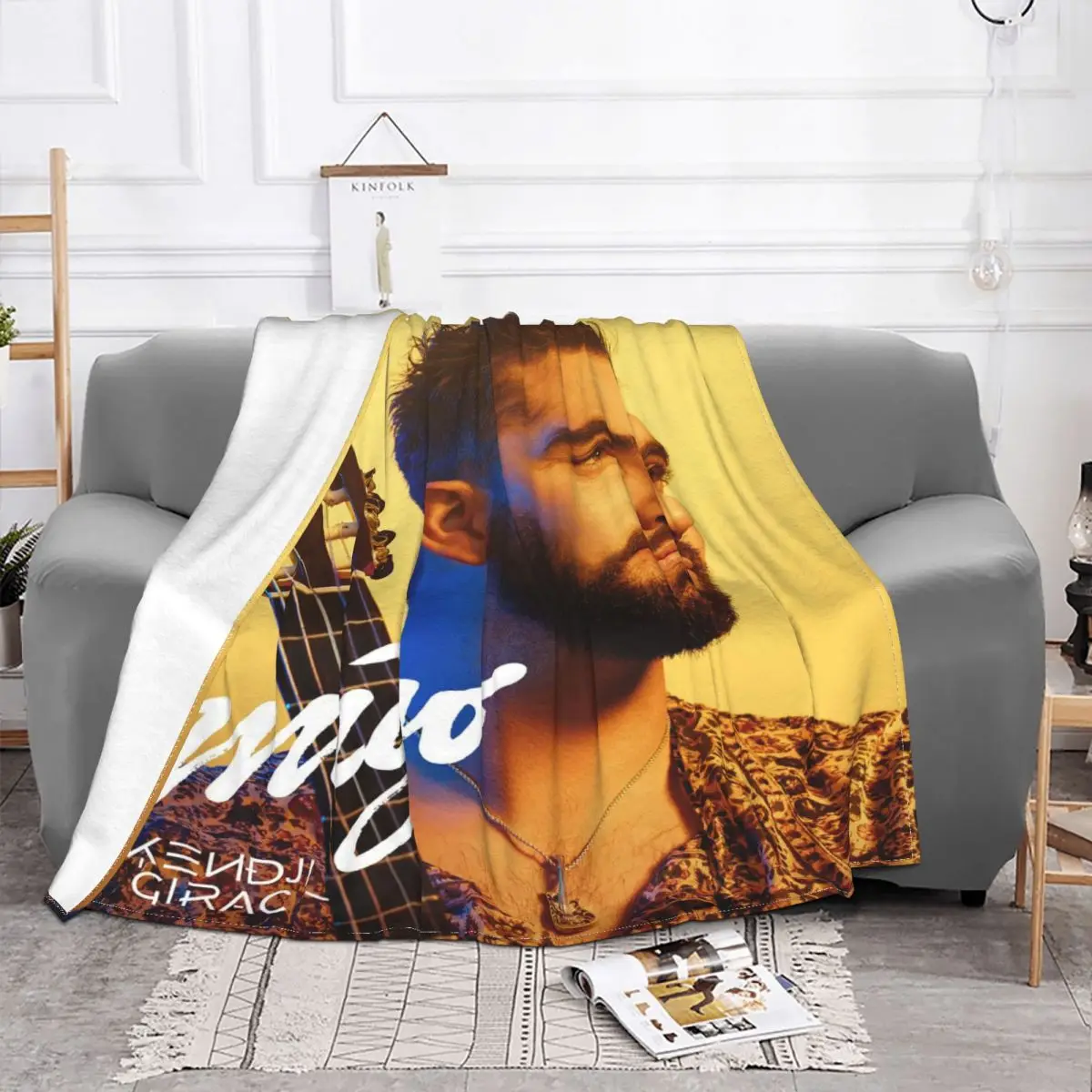 Kendji Girac Singer Gift Plaid Blanket Fleece Summer Portable Warm Throw Blankets for Home Car Bedspreads