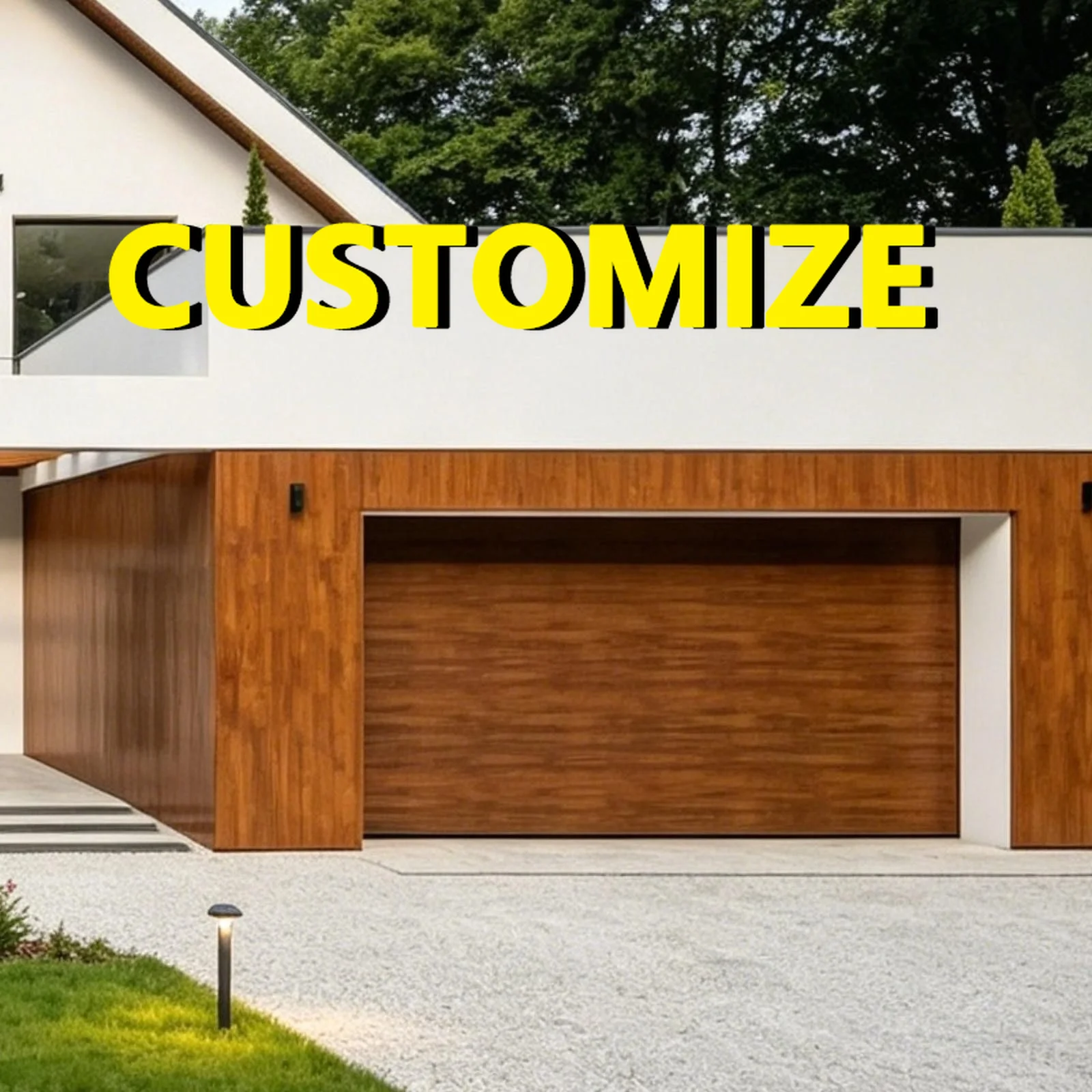 Any Size Custom Freeze Resistant Weatherproof Aluminum Garage Door Low Temp No Deform Remote Auto Lift Residential Entry Door
