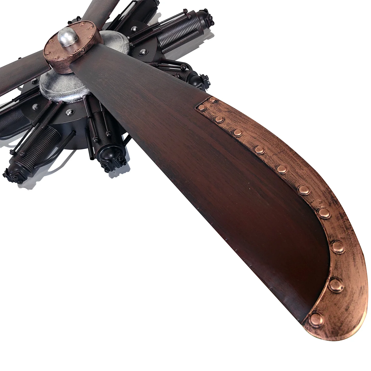 الحديد المطاوع الرياح الصناعية قلادة محرك الطائرات نموذج المروحة جدار بار مطعم غربي الديكور زخرفة الجدار شنقا