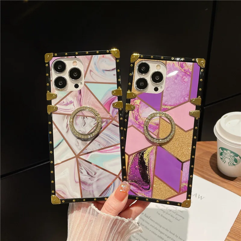 

Luxury Diamond Bling Marble Bumper Phone Case For Samsung J2 J4 J6 Prime A50 A70 A10S A20S A30S A40 M21 M31 M12 A01 M32 A13 Lite