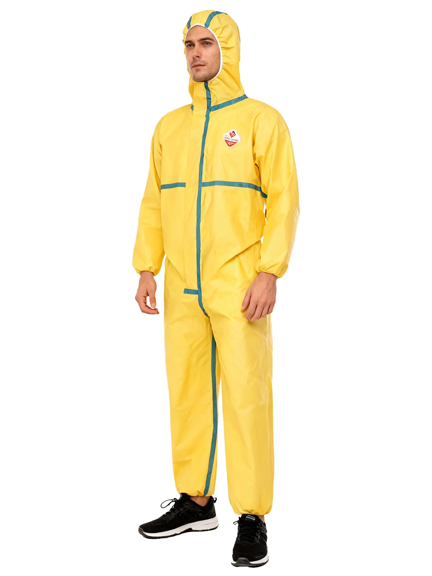 معاطف بقلنسوة واقية للجنسين للنساء والرجال مقاومة للماء لكامل الجسم من Unitard لطلاء رش المختبر للهالوين #5