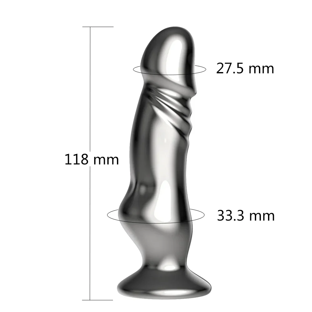 Metal Vibrator Butt Plug for Woman Stainless Steel Dildo Vibrator for Women Remote Control Erotic Massager Female Anal Sex Toys