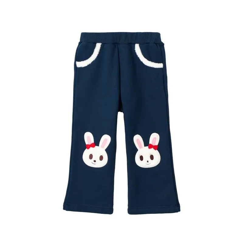 

Autumn and Winter Girls' Velvet Warm Pants Cartoon pattern embroidered girls' pants baby trousers casual clothes