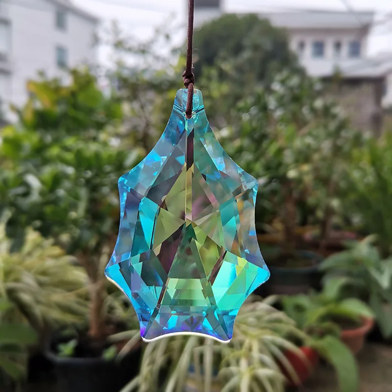 76mm Hanging Crystals Prism Suncatcher Spider Pendant AB Color Chandelier Parts DIY Crafts Home Wedding Window Decor Accessories