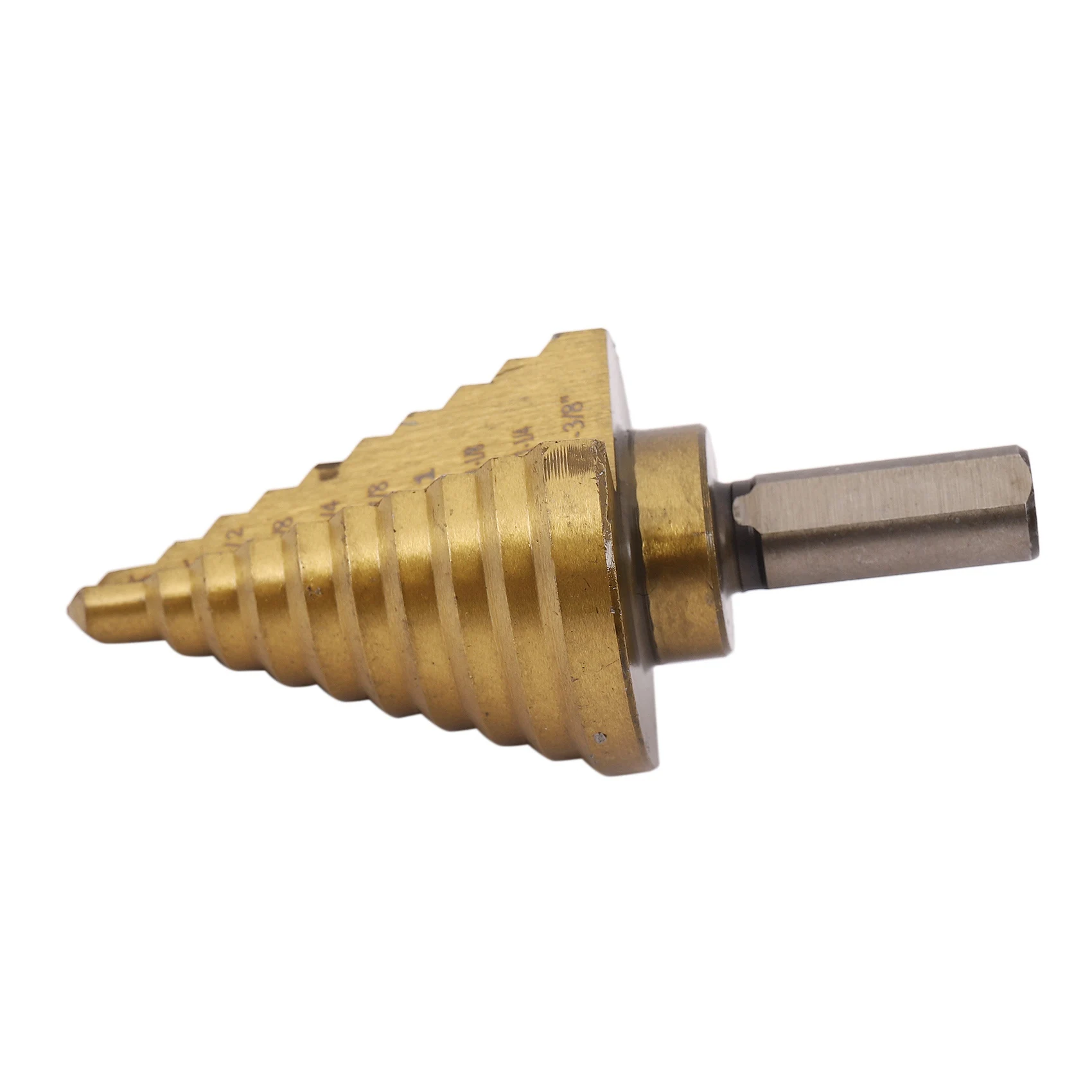 

AA19 2X Step Drill Cone Drill Bits, High Speed Steel 10 Steps 1/4 To 1-3/8 Inch