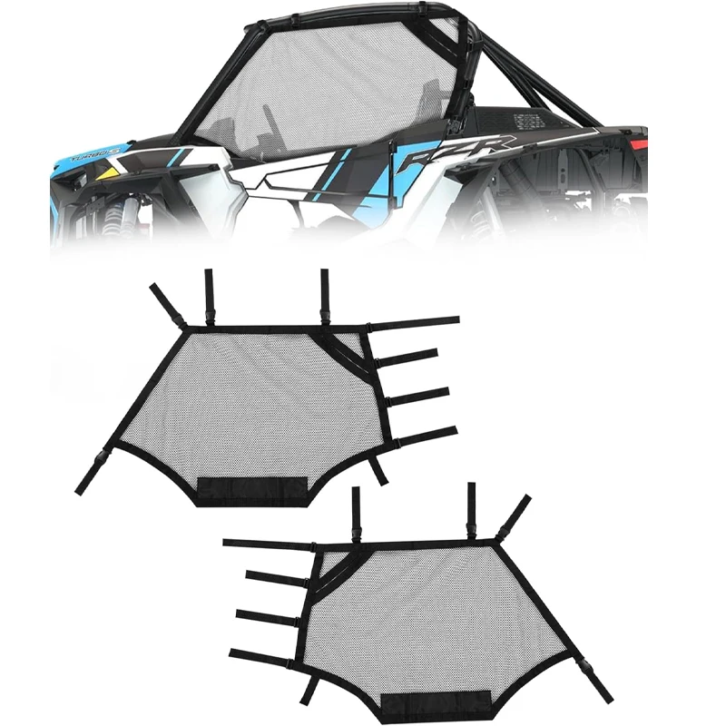 For Polaris RZR 1000 XP Turbo Window Nets Roll Cage Mesh Guard Side Panel UTV For Polaris RZR 900 570 800 Prevent Dust