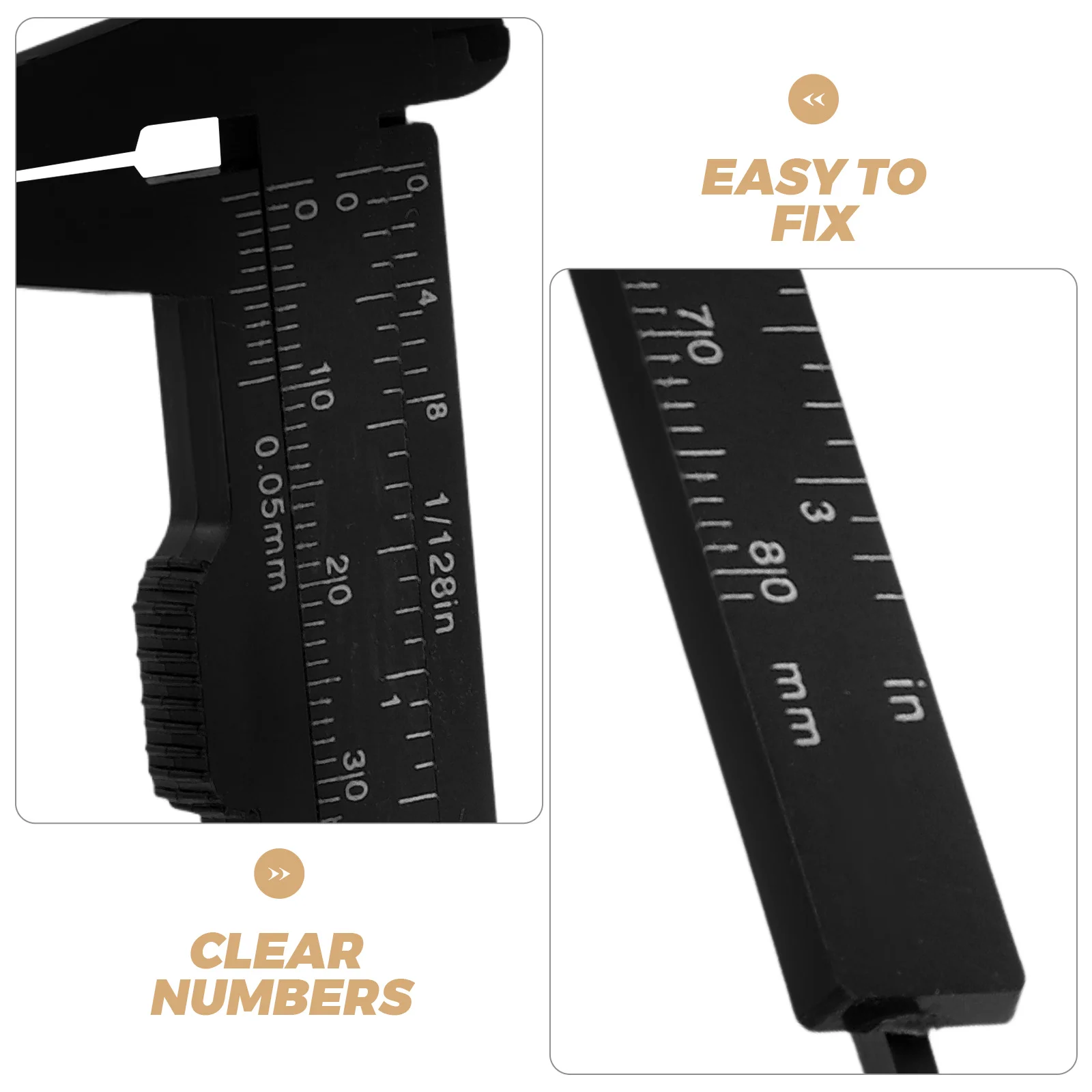 10 قطعة مسطرة قياس تباعد الحاجب الفرجار البلاستيكي لأداة ماكياج المحمولة انزلاق حاكم أدوات قياس قياس الحاجب #5