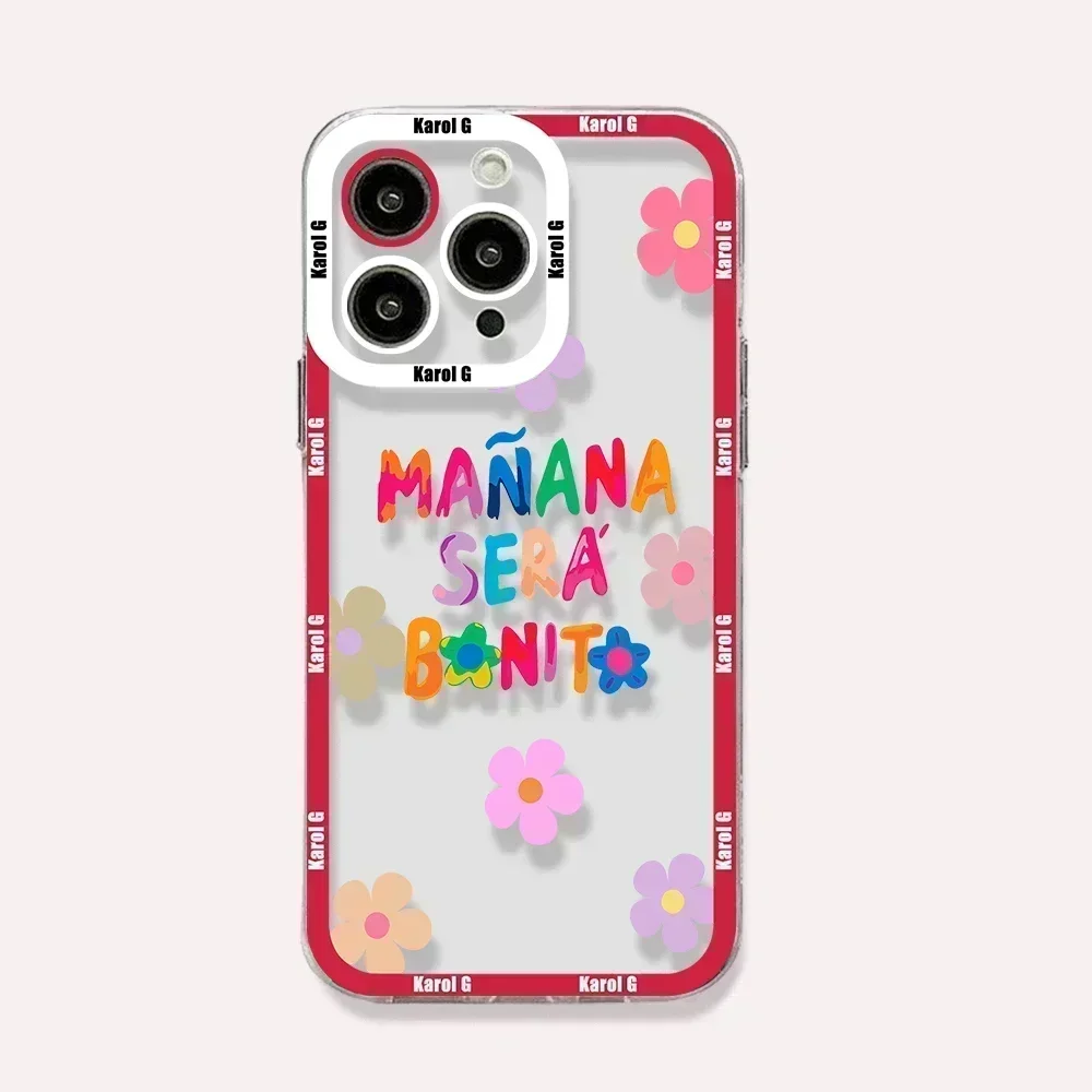 Karol G Manana Sera Bonito Чехол для телефона для iPhone 15 14 13 12 Mini 11 Pro Max X XR XS 6 7 8 SE20 Plus Мягкий силиконовый прозрачный чехол