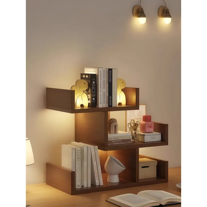 

Office desktop, shelf against the wall, utility cabinet, student reading area, integrated bookshelf against the wall