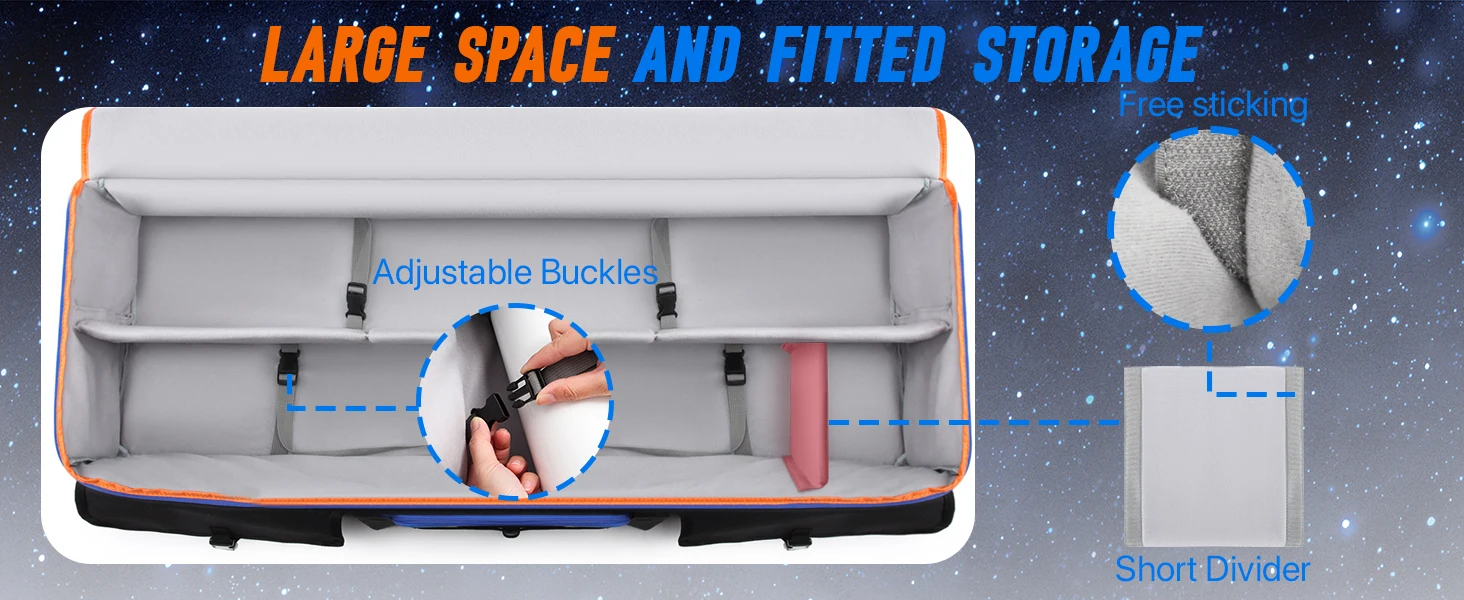 98–103 cm Astronomische Teleskop-Schutztasche, tragbare Aufbewahrungstasche, Schultertasche, Rucksack für Celestron-Zubehör – Detail 5