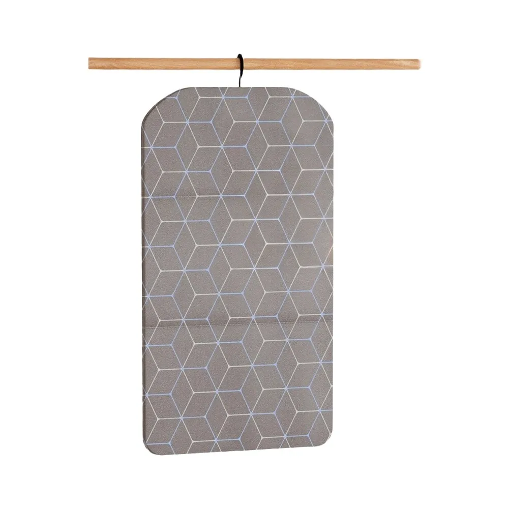 Lightweight Foldable Ironing Board for Wall or Closet - Cotton Fabric Sponge Felt Base 45 cm x 86 cm Gray Color