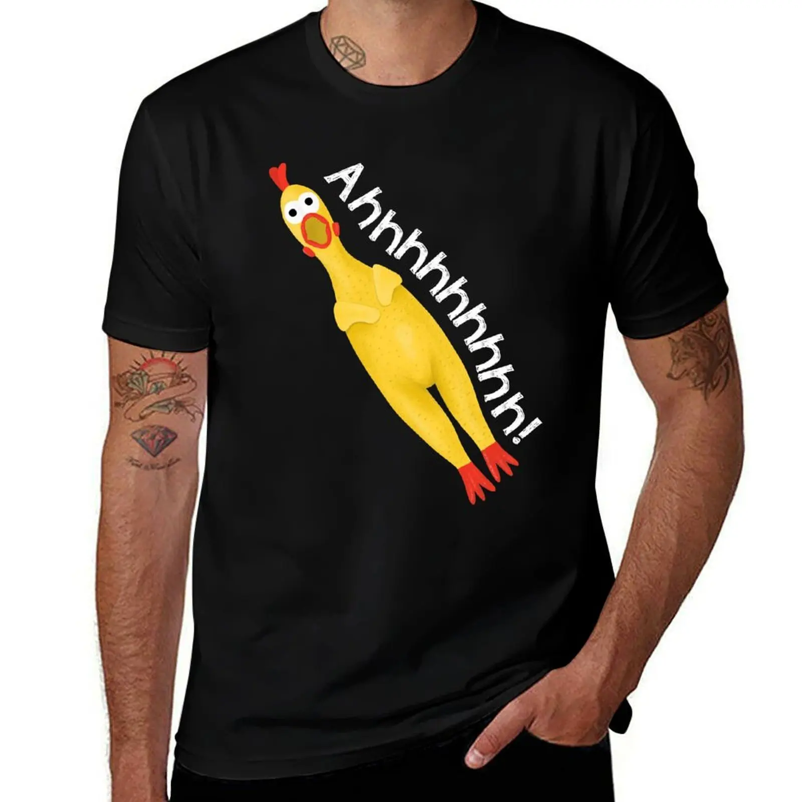 

Chicken shirt cotton package black t T-Shirt man t-shirt for for funny cotton shirts man plain man cotton Rubber Screaming t
