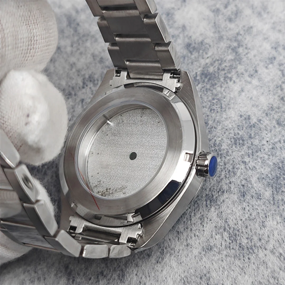 41MM Watch Case set for NH35/NH36 Movement with sapphire crystal Clear Back Steel Case+Strap + Dial + Hand  Watch Accessories