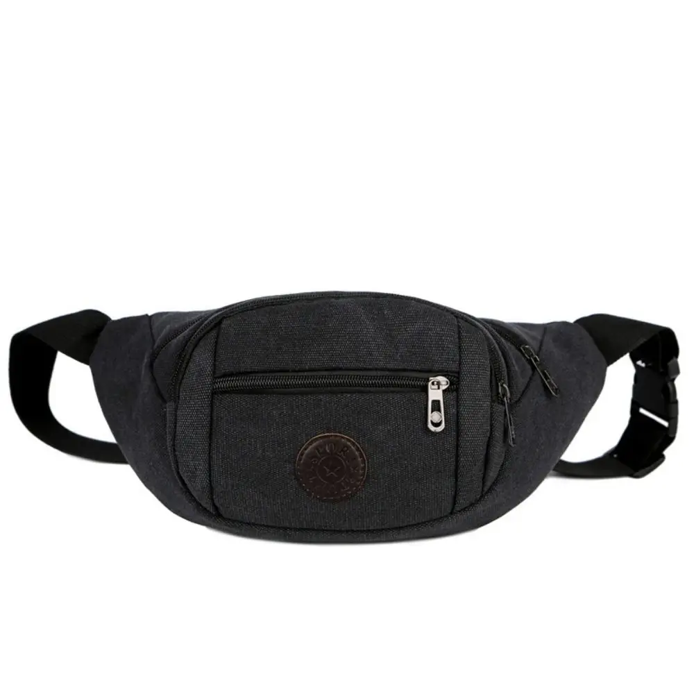 Marsupio da uomo in tela di moda Fanny Pack Marsupio retrò da uomo Borsa da viaggio di grande capacità Borsa da petto da uomo