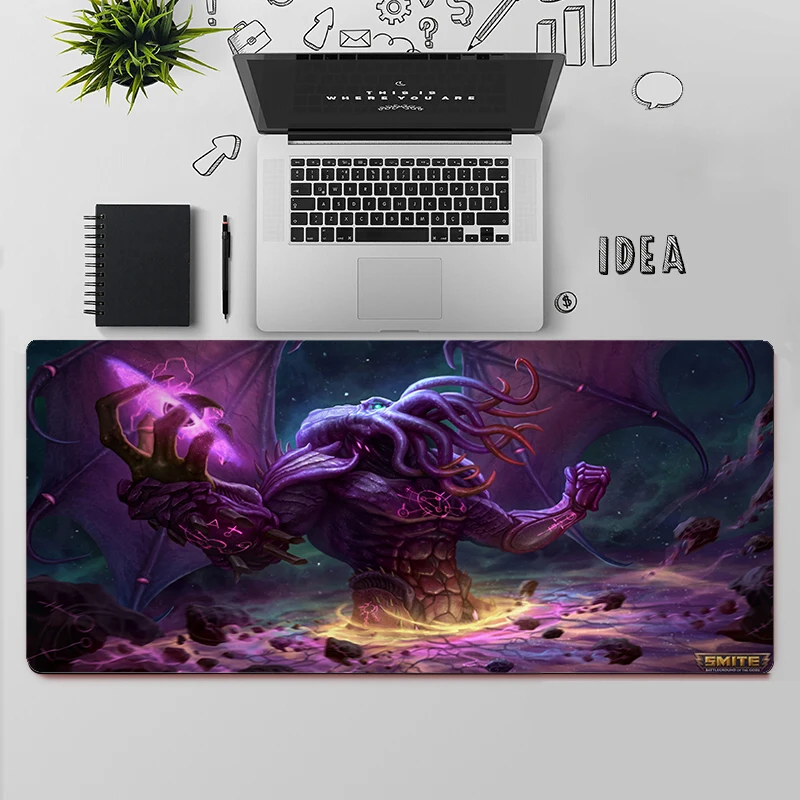 SMITE Gaming Mouse Pad Large Mouse Pad PC Gamer Computer Mouse Mat Big Mousepad XXL Silicone Carpet Keyboard Desk Mat Mause Pad
