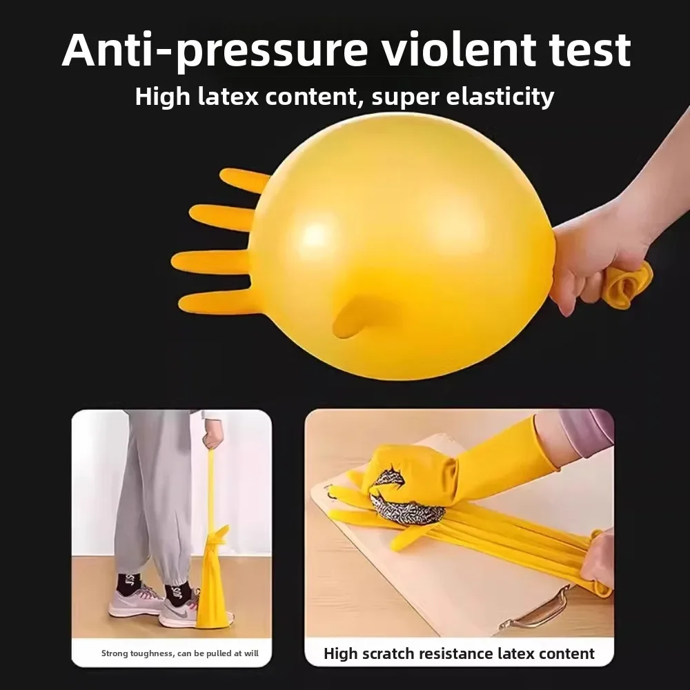 

Wear-resistant work gloves, non-slip protective gloves, waterproof laundry, thickened beef tendon, latex rubber kaleci eldiveni