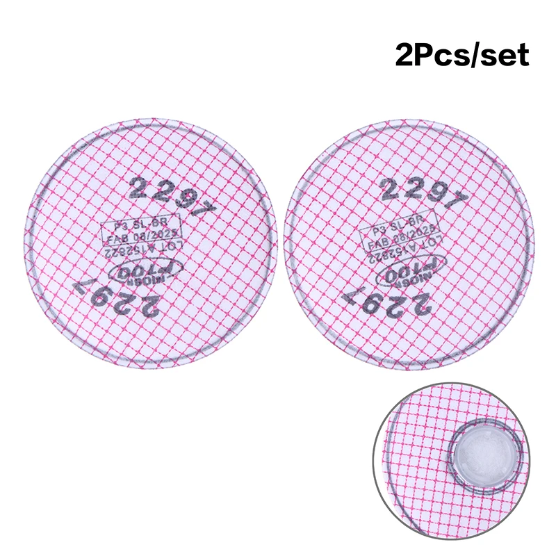 2Pcs/set 2297 P100 Advanced Respirator Filter Based Particulates Nuisance Level Organic Vapor Relief/Mining/Shipbuilding/Abateme