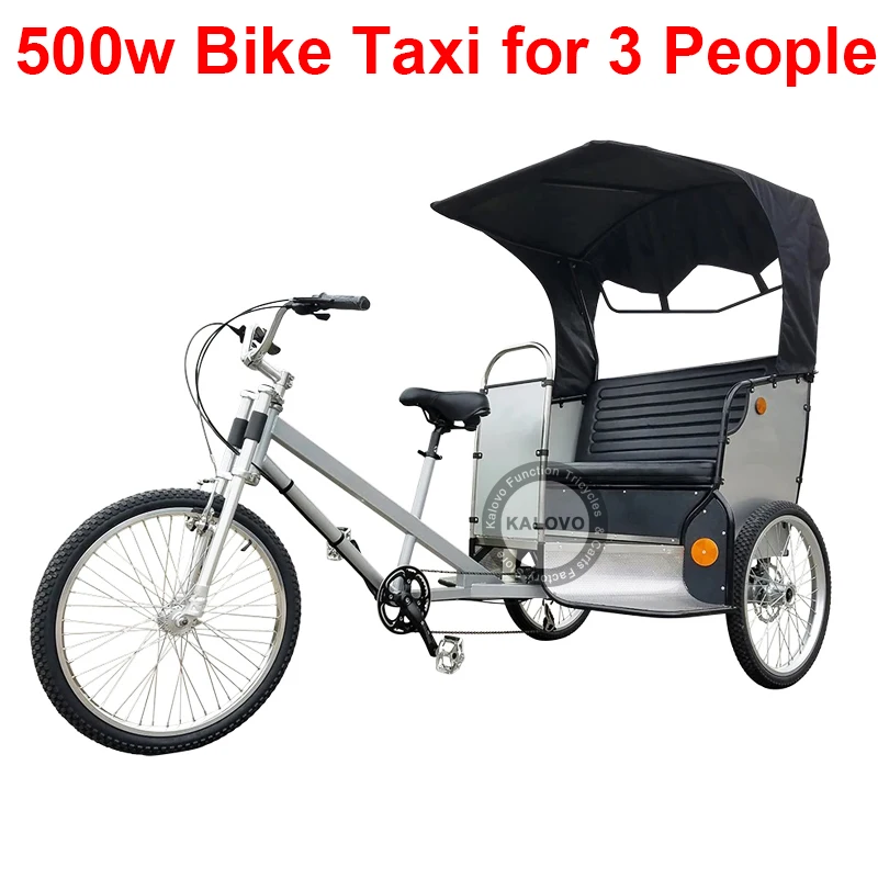 5 Seats E Power City Touring Pedicab 3 Wheels Adult Tricycle Pedal Assist Rickshaw OEM Street Seeing Vehicle Human Power Trike