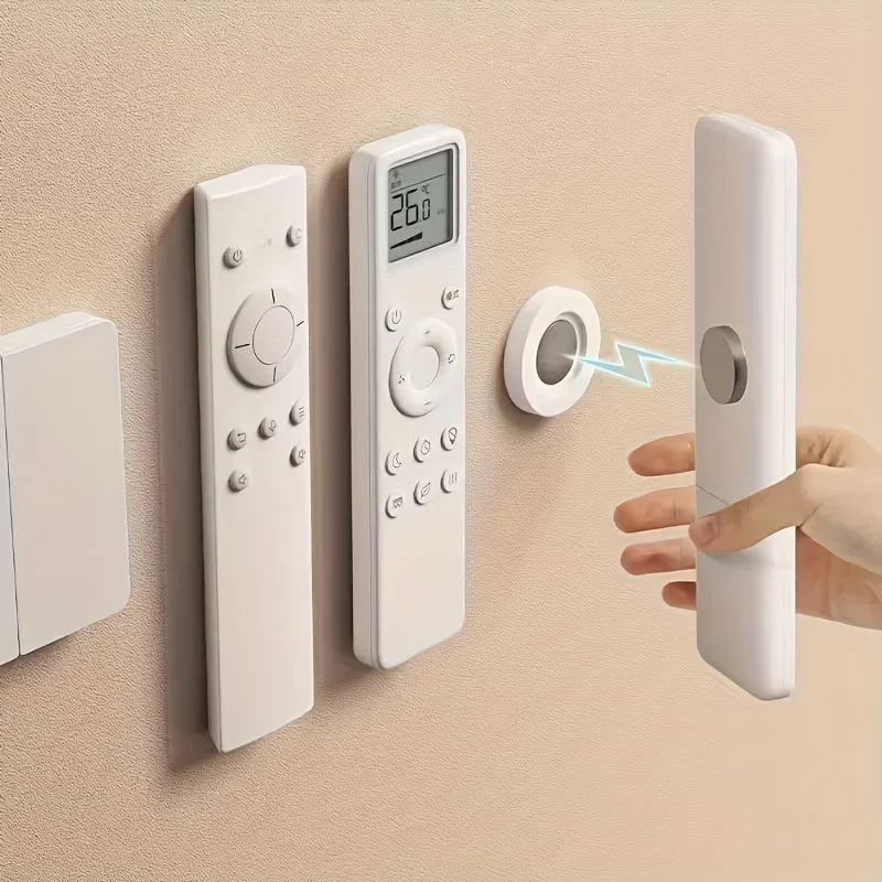 1-10set Household Remote Control Magnetic TV and Air Conditioning Remote Control Storage Wall-mounted Strong Magnetic Hook