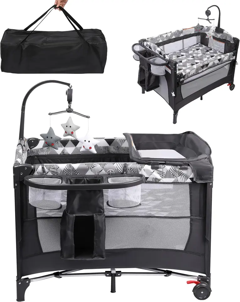 5 in 1 Portable Baby Playard with Music Box