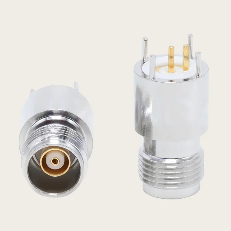 2pcs TRT-KE TNC tri-coaxial mother vertical welded PCB panel fixing base TRT-KHD connectors