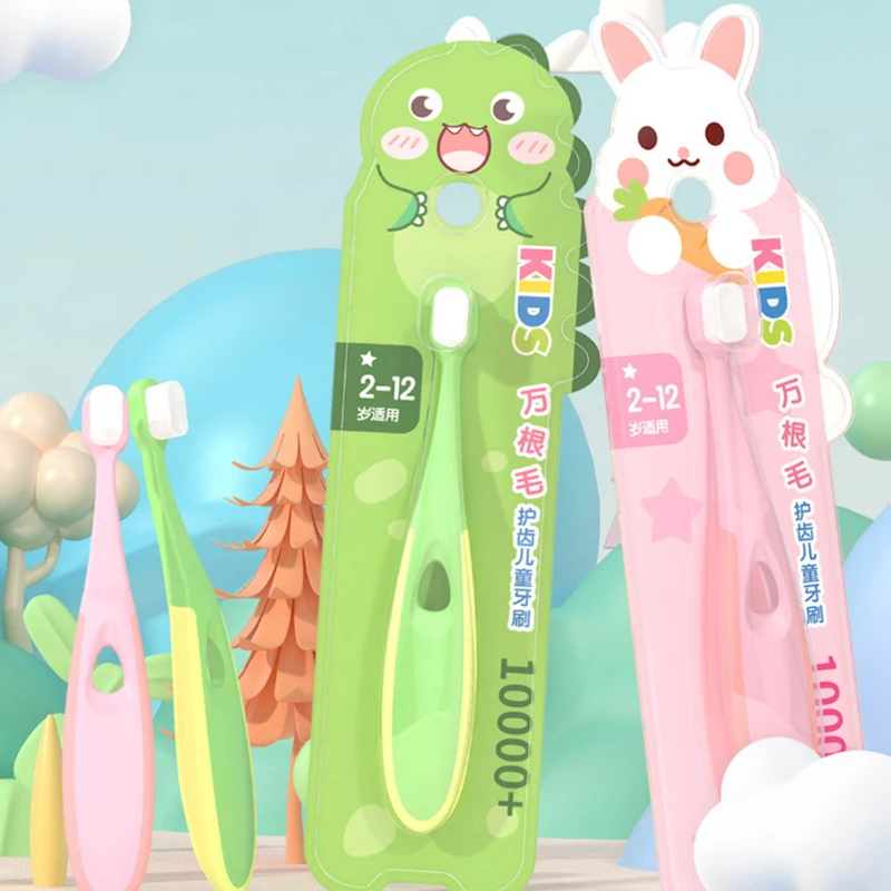 Baby Toothbrush & Kids Toothbrush For Age 2-12 Years Old Extra Soft Toothbrush With 10000 Soft Floss Bristle For Baby Gum Care