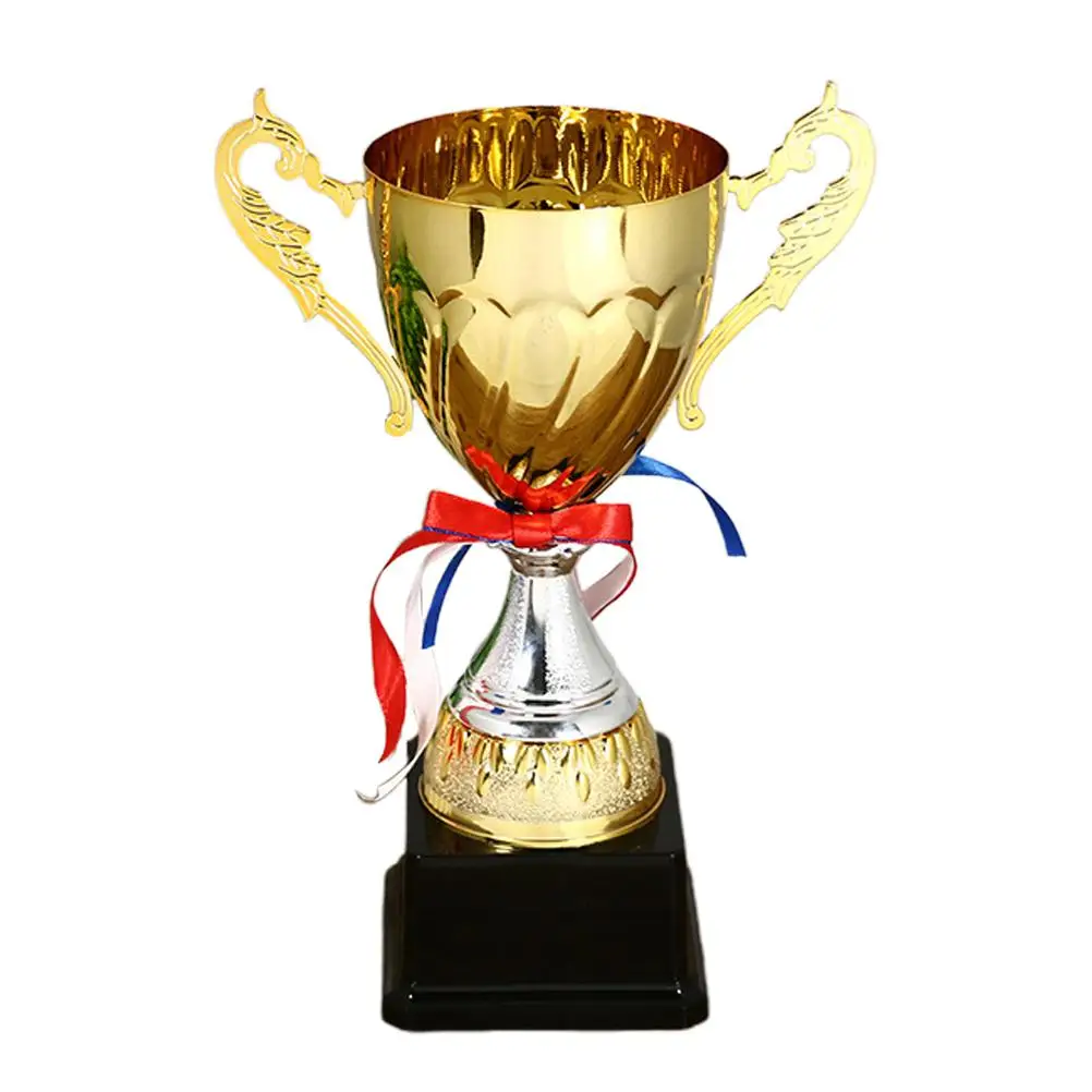 

Metal Trophy Sports Competition Game Awards Plastic Base Golden Cup Design School Events Party Favor Basketball