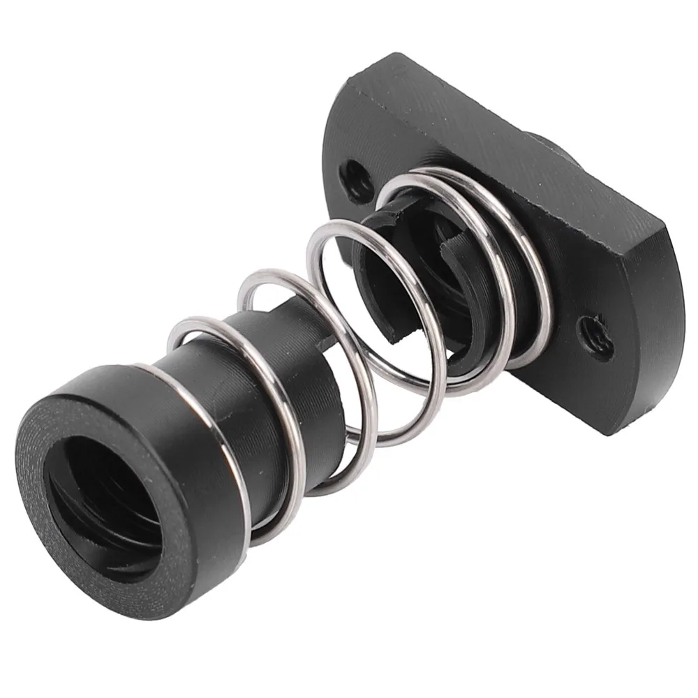 2PCS T8 / Tr8x2 / Tr8x8 Anti Backlash Nut 4 Start 2mm Pitch / 8mm Lead Spring Loaded Nut Black POM T8 POM Nut For 3D Printer