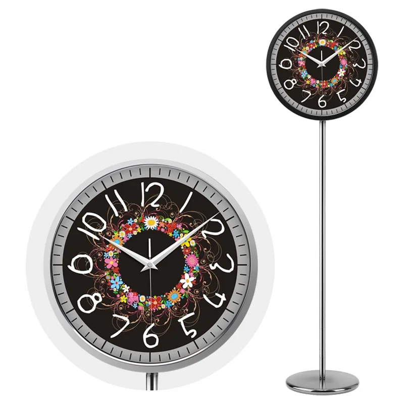 

Living room floor clock, metal vertical clock, silent station clock