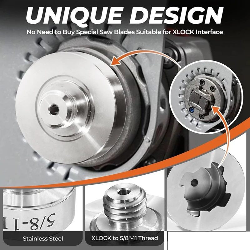 WFF Angle Grinder Adapter Kit With Change Angle Grinder Nut,Suitable For 5/8 Inch-11 Thread XLOCK Angle Grinder,Conversion