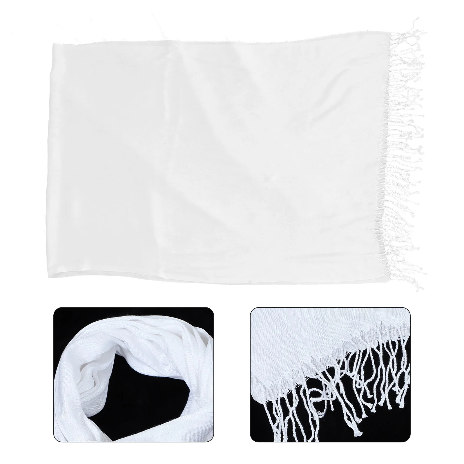 Summer Shawl Pure White Scarf Kids DIY Accessory Accessories Graffiti Practical Cotton Tie-dye Child