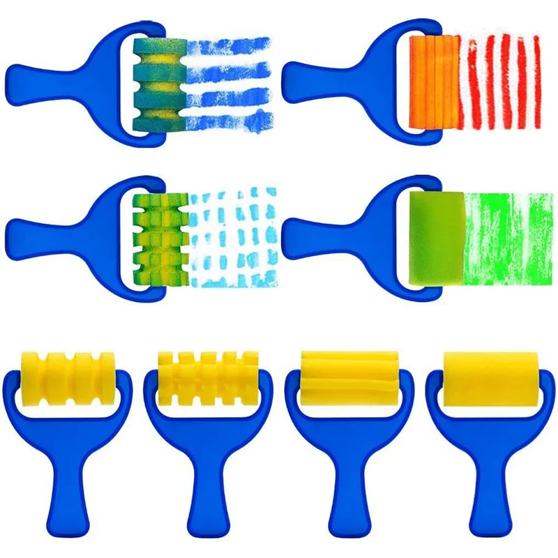 Children Drawing Toys Painting Sponge Roller Brush Kids Graffiti DIY Tool Early Education Toys Parent-child Interaction Toy TMZ