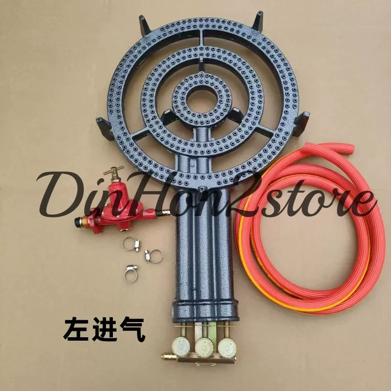Commercial High-Power Gas Range Medium-High Pressure Gas Stove Dedicated Burner Plate LPG Single Burner