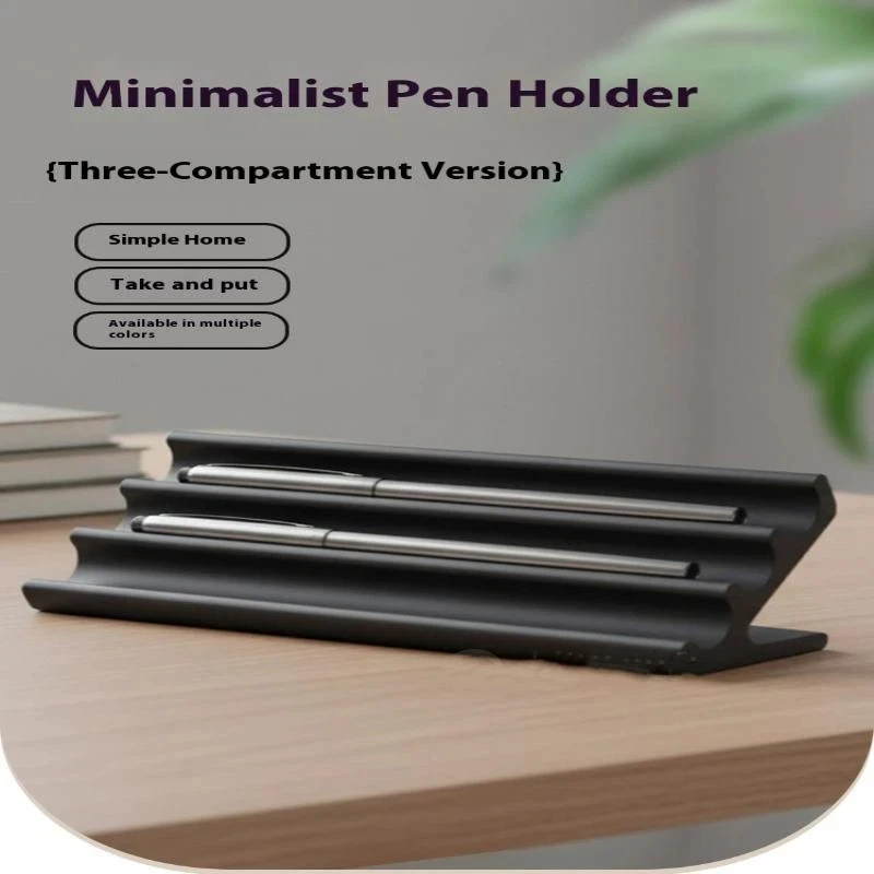 

3-Slots Minimalist Pen Holder Plastic Pen Display Stand Eyebrow Pen Stand 3D Printed Office Desktop Organizer