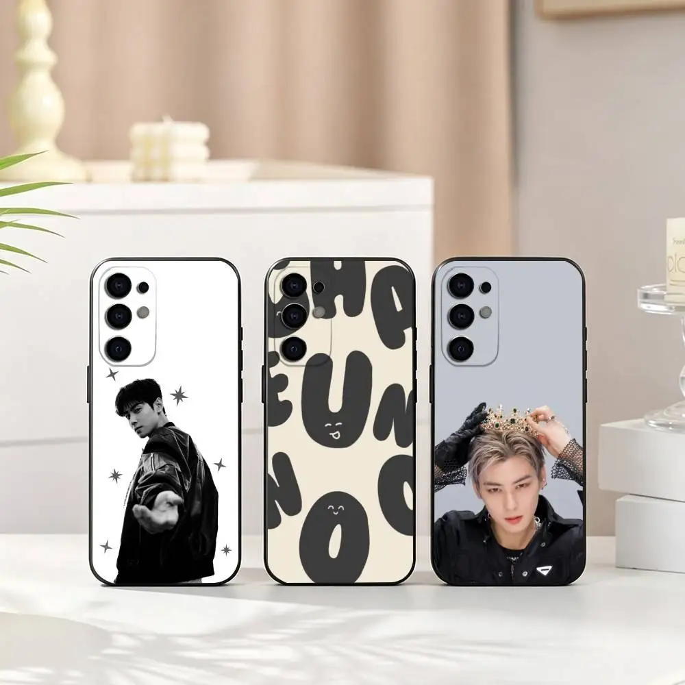 Korean actor C-Cha Eun Woo gift  Phone Case Black Silicone Soft For Samsung S25,S24,S21,S22,S23,S30,Ultra,S20,Plus,Fe,Lite