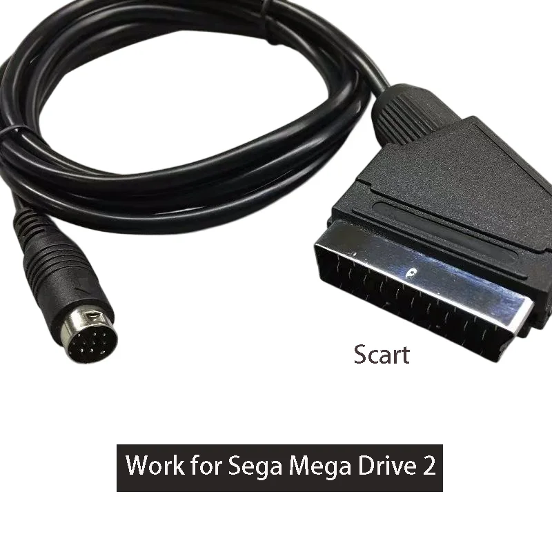 Cable SCART para Sega MD2 MD3, Cable RGB AV para Mega Drive 2 Genesis 2 Megadrive 2, Cable de Audio y Video RGB, Cable Adaptador para Conectar a la TV