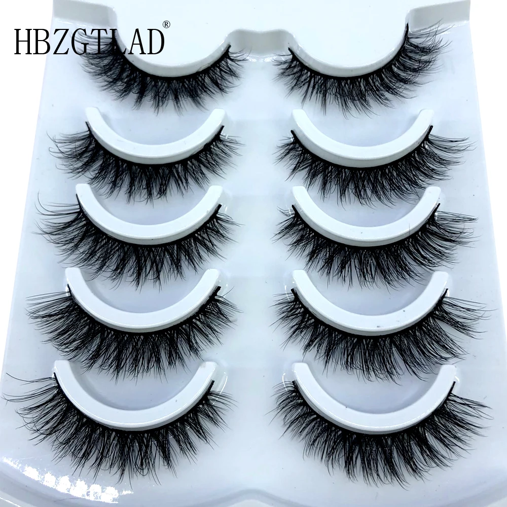 2022 NEW 5 Pairs Natural False Eyelashes Fake Lashes Long Makeup 3d Mink Lashes Extension Eyelash Mink Eyelashes for Beauty