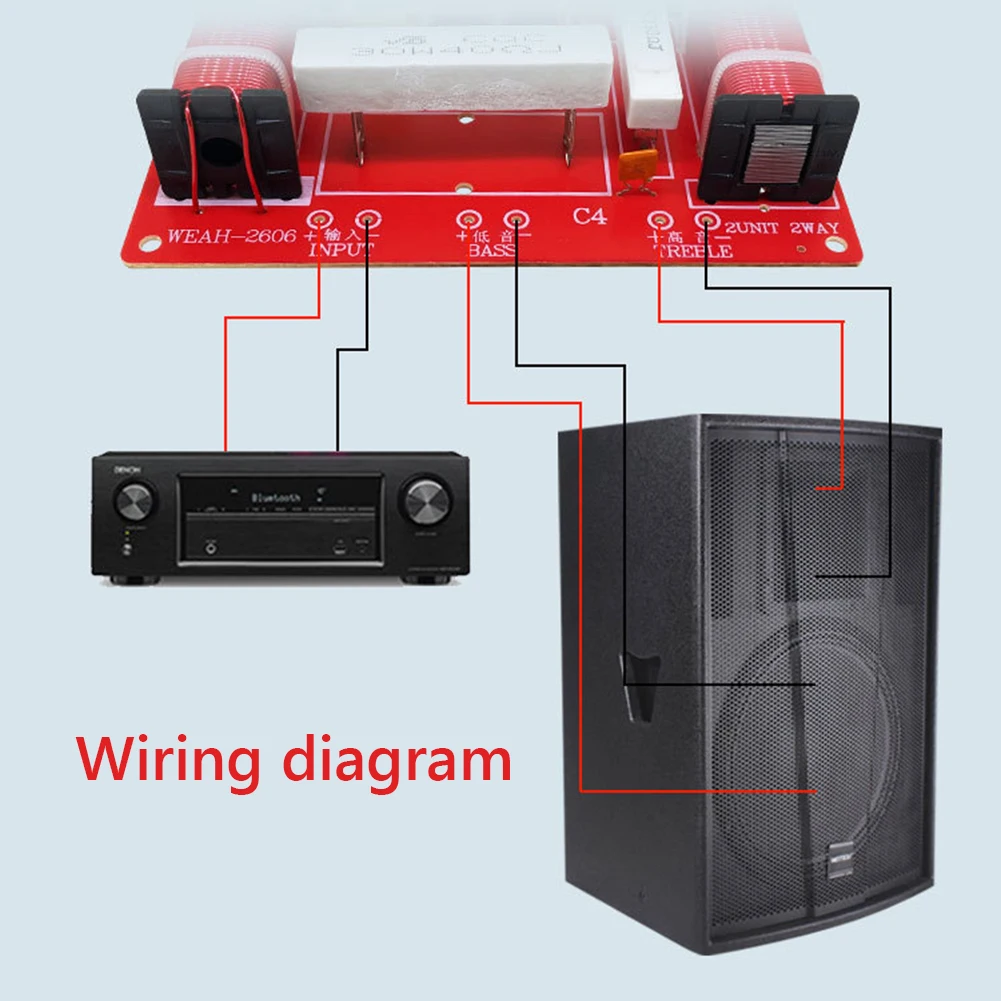Divisor de frecuencia de filtro de agudos graves, altavoz cruzado de 2 vías, 400W, para escenarios, cine en casa, 3200Hz