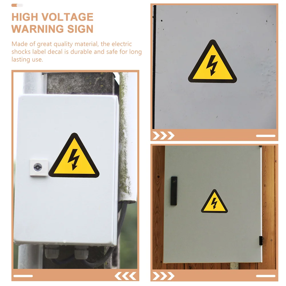 24 Pcs Label High Voltage Warning Decal Electrical Room Sign Stickers